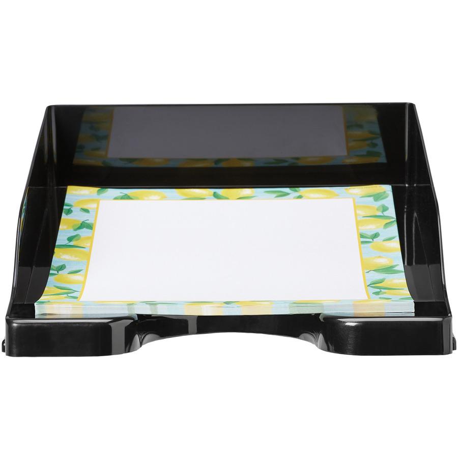 Deflecto AntiMicrobial DocuTray - 2.60" Height x 10.16" Width x 13.78" Depth - Desktop - Antimicrobial, Interlockable, Stackable, Mildew Resistant - Black - Polystyrene - 1 Each. Picture 10