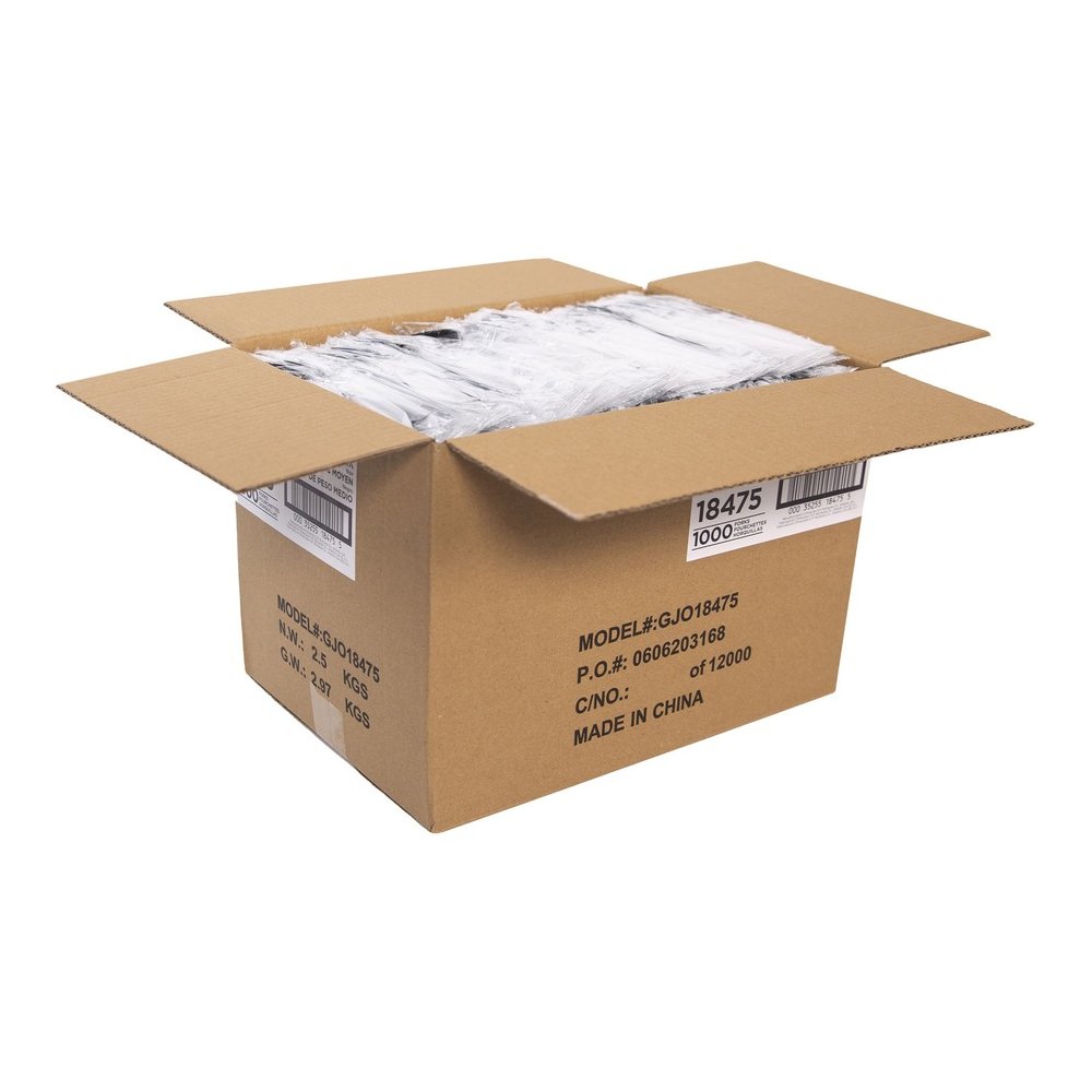 Genuine Joe Medium-weight Individually Wrapped Forks - Fork - Breakroom - Disposable - Polypropylene - Black - 1000 / Carton. Picture 8