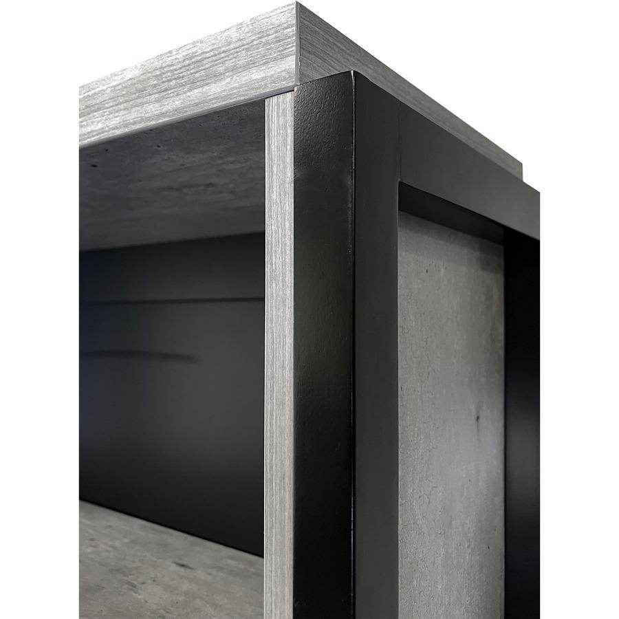 Mason Wood Laminate Bookcase With Doors. Picture 4