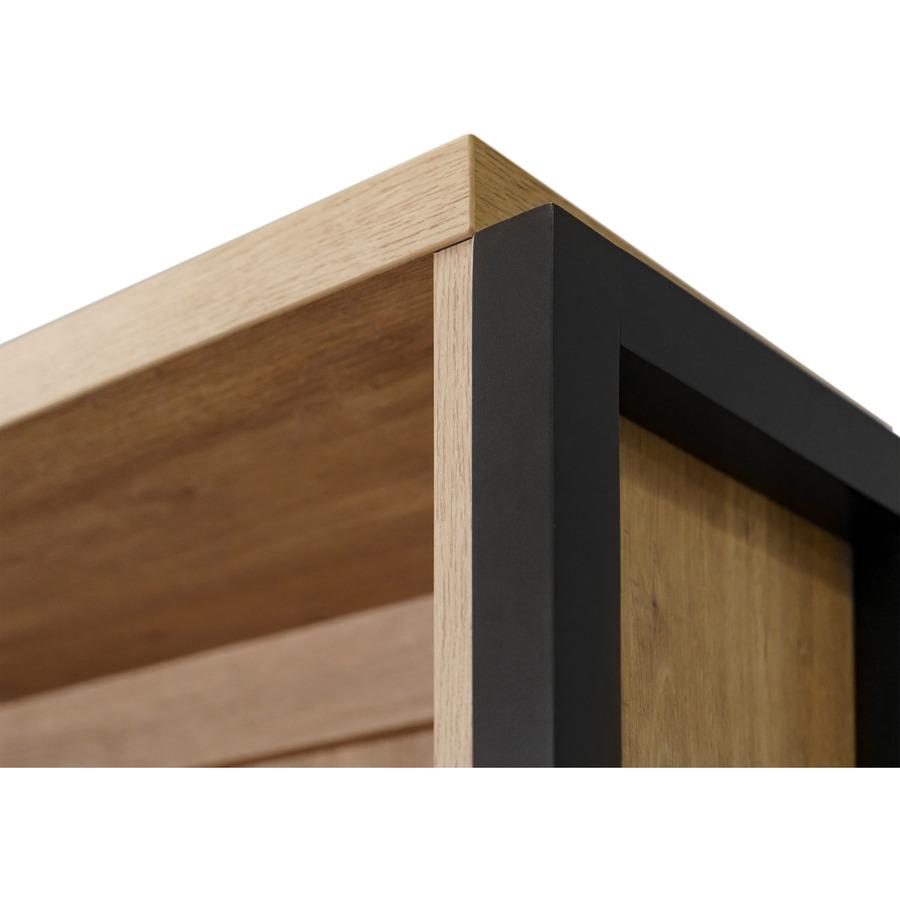 Mason Wood Laminate Bookcase With Doors. Picture 6