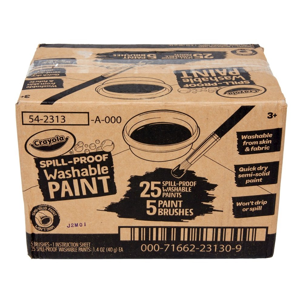 Crayola Spill Proof Washable Paint Set - Art, Craft - Recommended For 3 Year - 25 / Pack. Picture 13