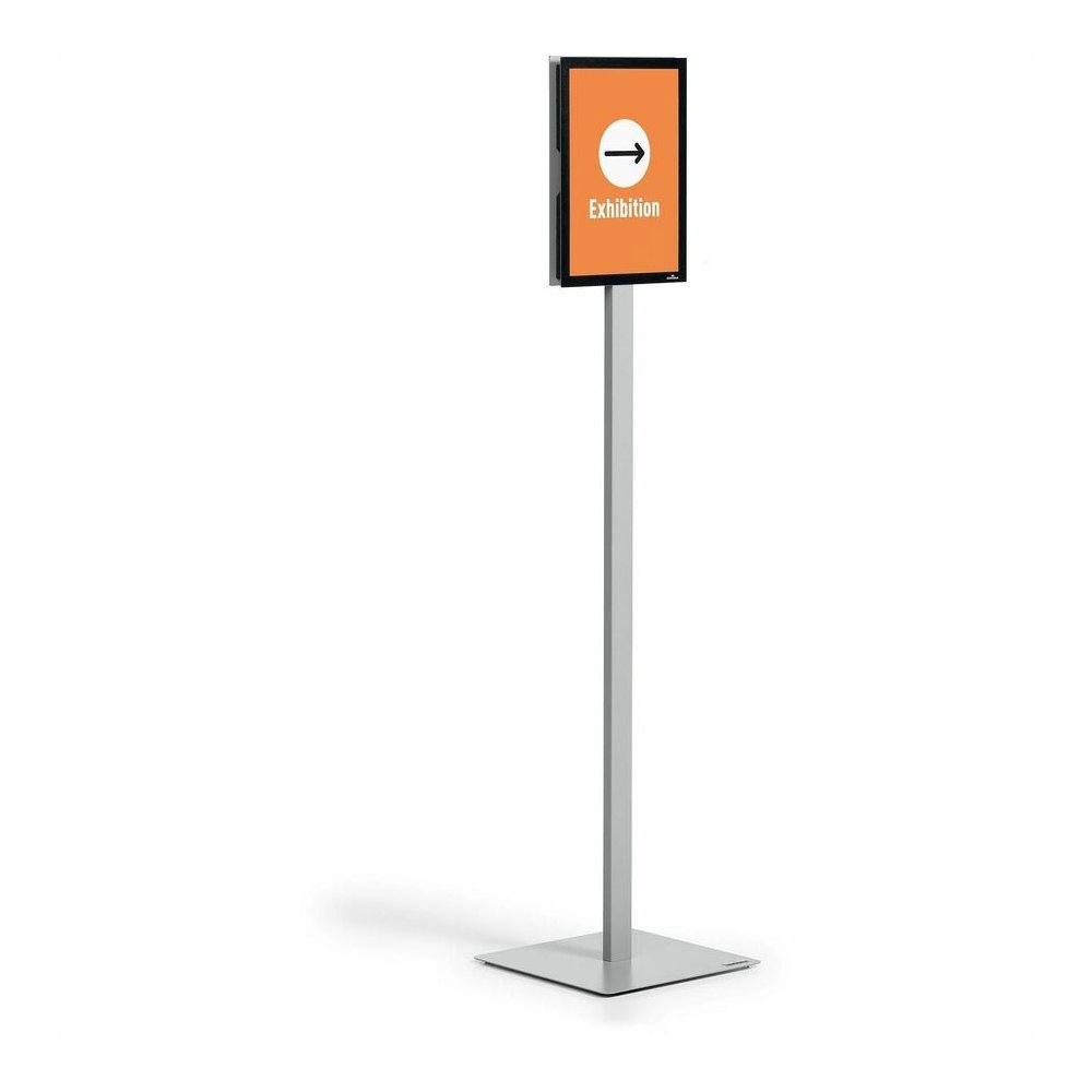 DURABLE Info Basic Floor Stand - Floor - Charcoal Gray - For Reception Area, Waiting Room, Lobby, Trade Show - Double-sided, Weighted Base, Magnetic. Picture 12