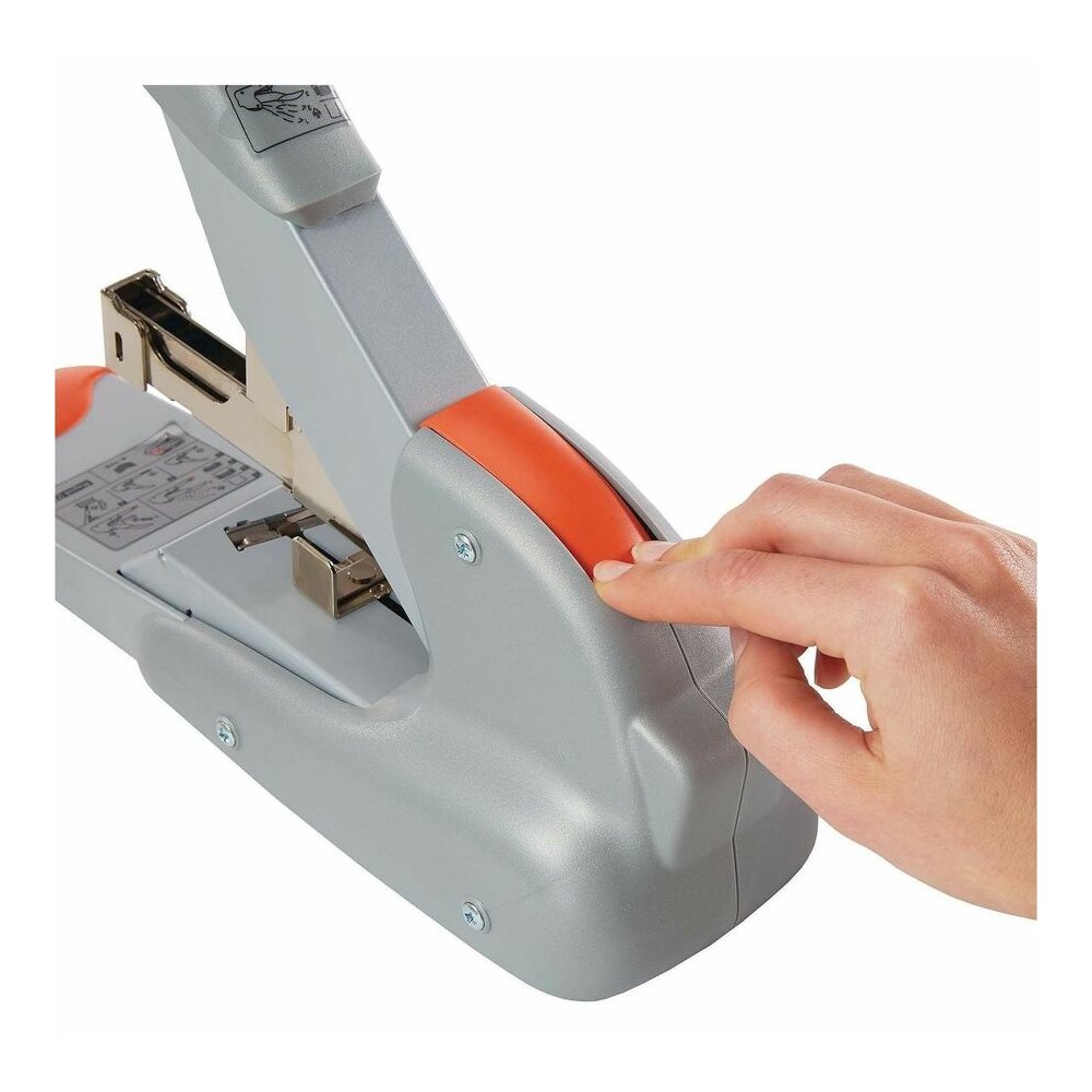 Rapid DUAX Heavy Duty Stapler - Staples Upto 170 Sheet - Holds Upto 400 Staple - Silver, Orange - Metal - 1 Each. Picture 11