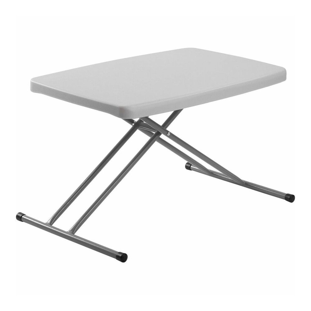 National Public Seating Basics Personal Folding Table - Speckled Gray Top - Powder Coated X-shaped, Textured Base - Modern Style - 150 lb Capacity - Height Adjustable - 6-Stage x 20" Table Top Width x. Picture 4