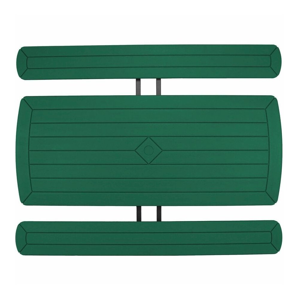 National Public Seating Folding Picnic Tables - Green, Textured, Wood Grain Top - 8 Seating Capacity - 1800 lb Capacity x 32" Table Top Depth x 1.60" Table Top Thickness - 29.50" Height x 72" Width x . Picture 6