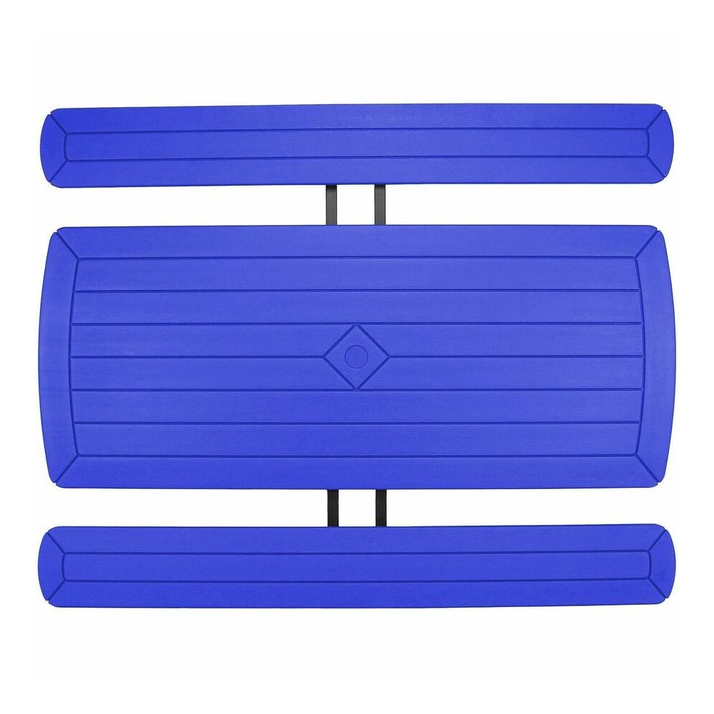National Public Seating Folding Picnic Tables - Blue, Textured, Wood Grain Top - 8 Seating Capacity - 1800 lb Capacity x 32" Table Top Depth x 1.60" Table Top Thickness - 29.50" Height x 72" Width x 5. Picture 8