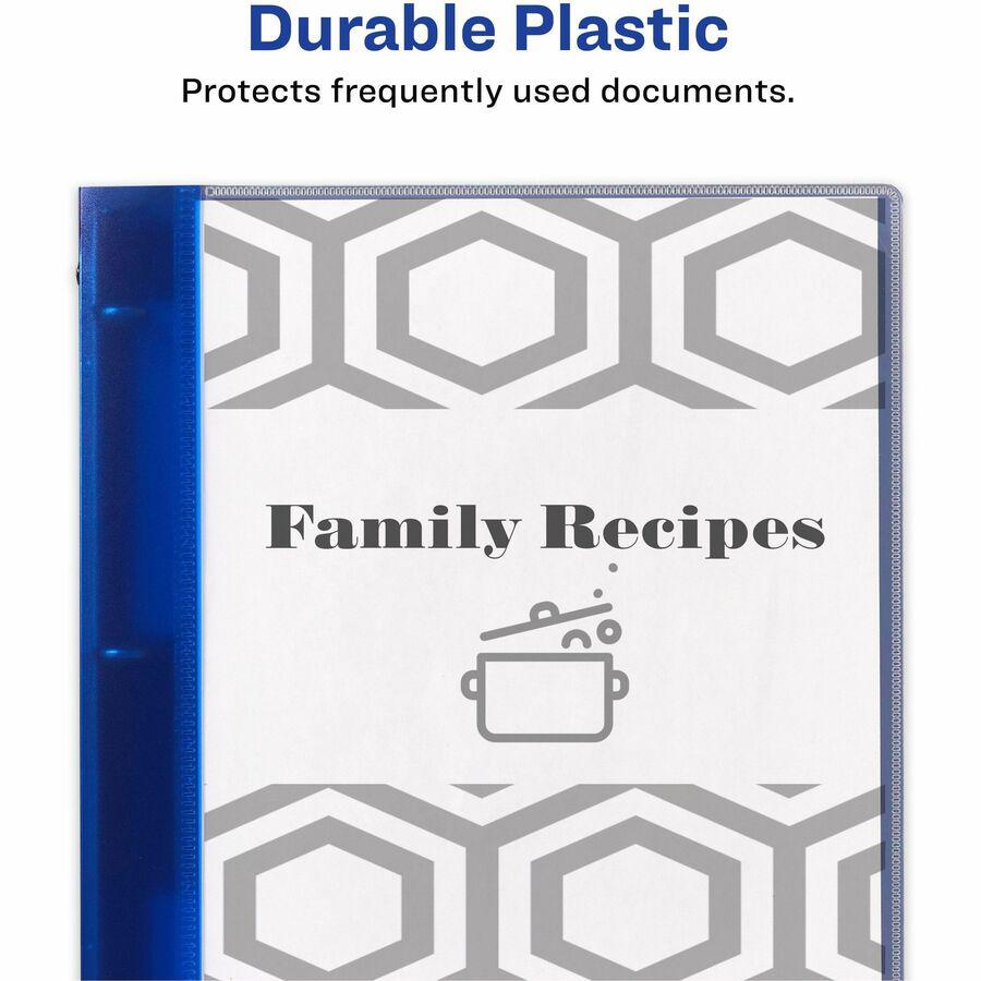 Avery&reg; Flexi-View 3 Ring Binders - 1/2" Binder Capacity - Letter - 8 1/2" x 11" Sheet Size - 100 Sheet Capacity - 3 x Round Ring Fastener(s) - Polypropylene - Flexible - 1 Each. Picture 4