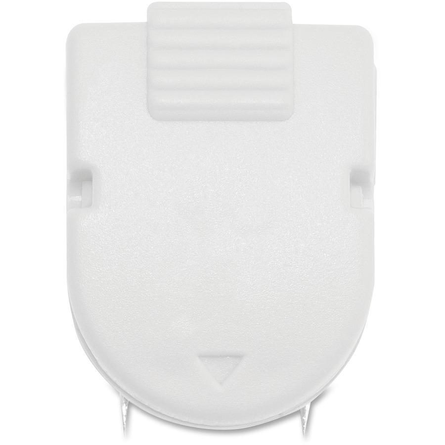 Advantus Panel Wall Clips - Standard - 40 Sheet Capacity - 50 / Box - White - Plastic. Picture 3