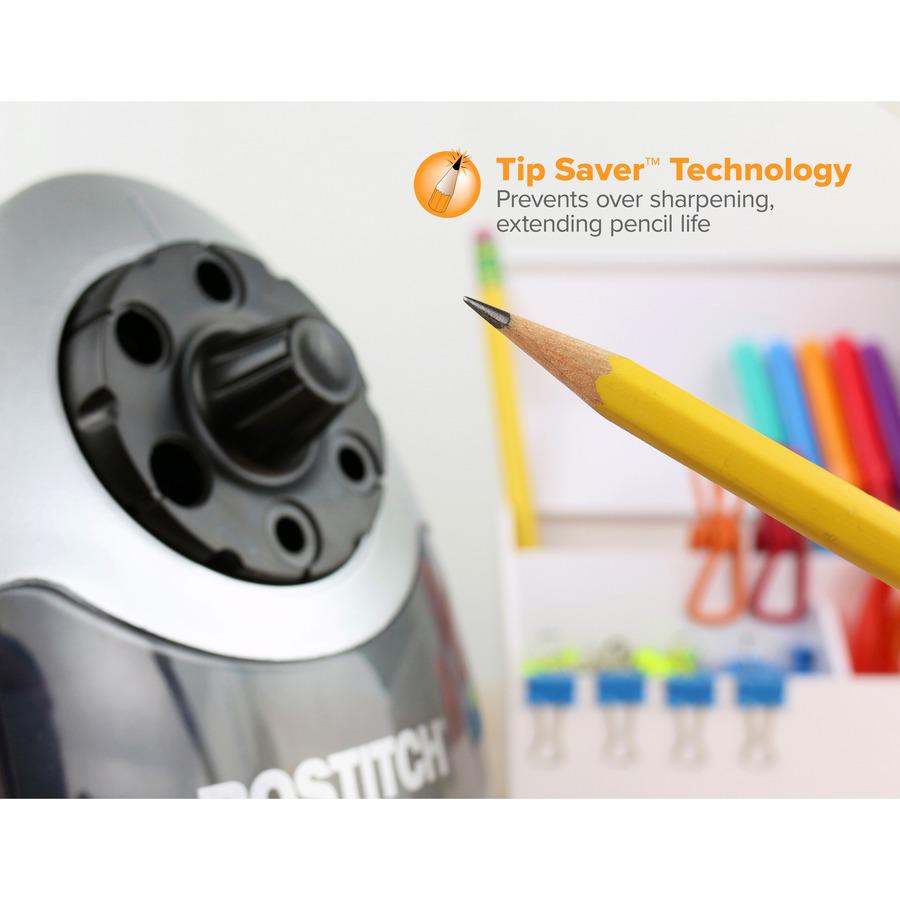 Bostitch Super Pro 6 Commercial Pencil Sharpener - Desktop - 6 Hole(s) - 7.5" Height x 5" Width x 9" Depth - Gray, Black - 1 Each. Picture 12