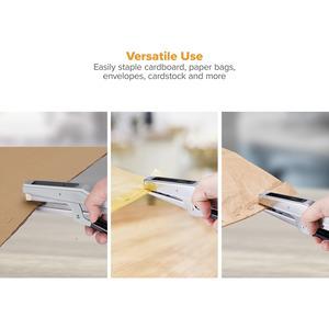 Bostitch Plier Stapler - 20 Sheets Capacity - 210 Staple Capacity - Full Strip - 1/4" Staple Size - 1 Each - Chrome. Picture 11