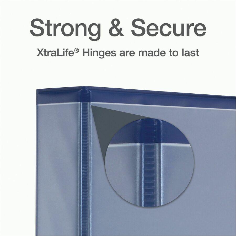 Cardinal Xtralife ClearVue Locking Slant-D Binders - 1 1/2" Binder Capacity - Letter - 8 1/2" x 11" Sheet Size - 375 Sheet Capacity - 1 3/5" Spine Width - 3 x D-Ring Fastener(s) - 2 Inside Front & Bac. Picture 4