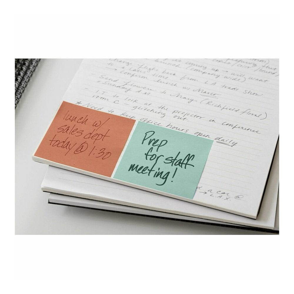 Post-it&reg; Dispenser Notes - 1200 - 3" Flag/Note Width x 3" Flag/Note Length - Square - 100 Sheets per Pad - Unruled - Fresh Mint, Aqua Splash, Sunnyside, Papaya Fizz, Guava - Paper - Pop-up, Self-a. Picture 6
