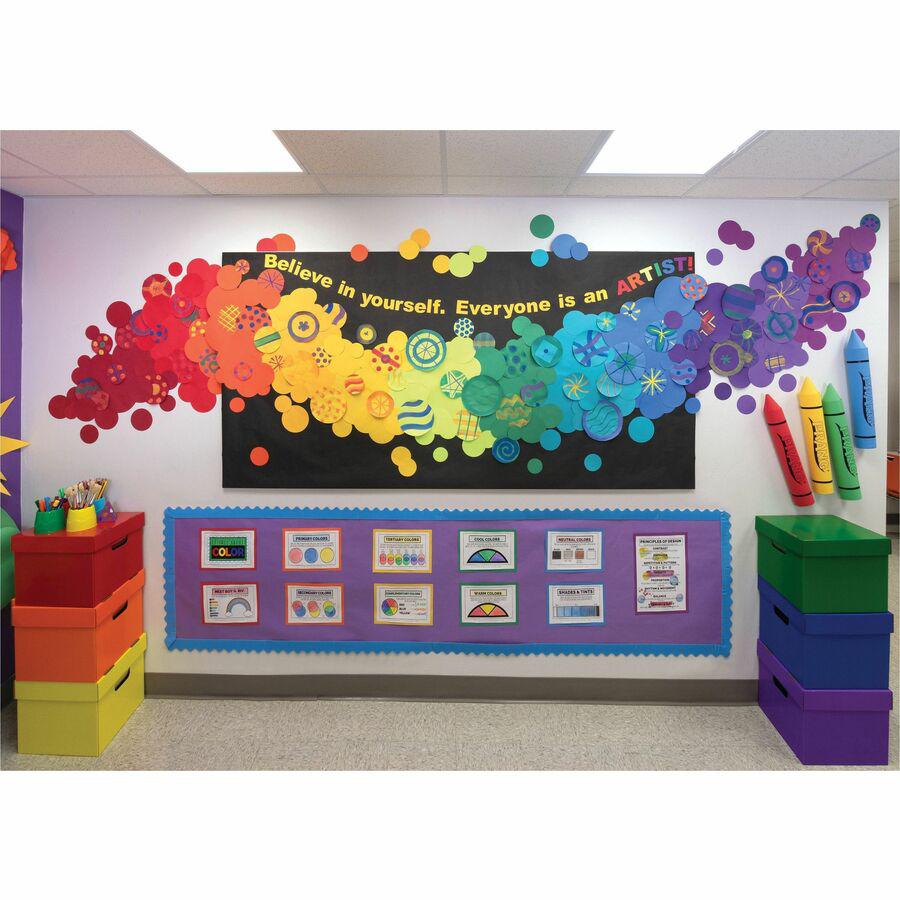 Fadeless Bulletin Board Art Paper - ClassRoom Project, Home Project, Office Project - 48"Width x 50 ftLength - 1 / Roll - Black. Picture 6