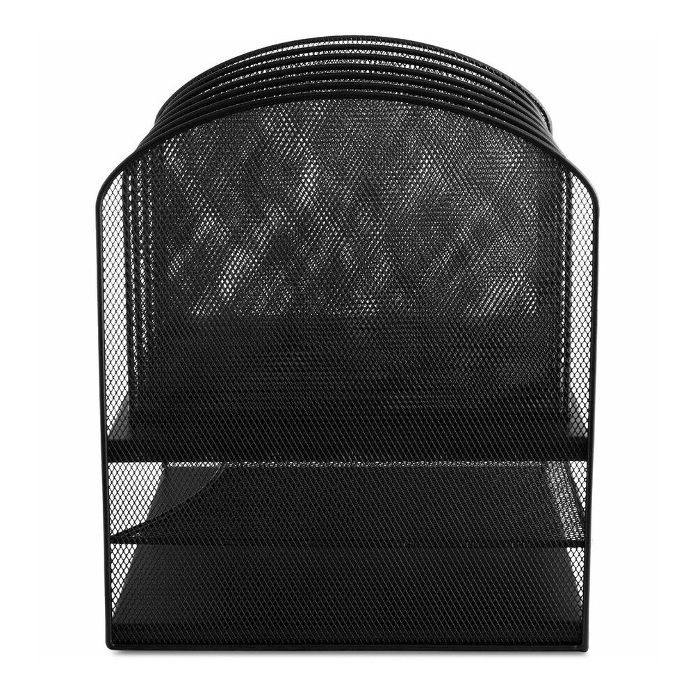 Safco Onyx 2 Horizontal/6 Upright Desk Organizer - 8 Compartment(s) - 13" Height x 13.25" Width x 11.50" Depth - Desktop - Black - Steel - 1 Each. Picture 13