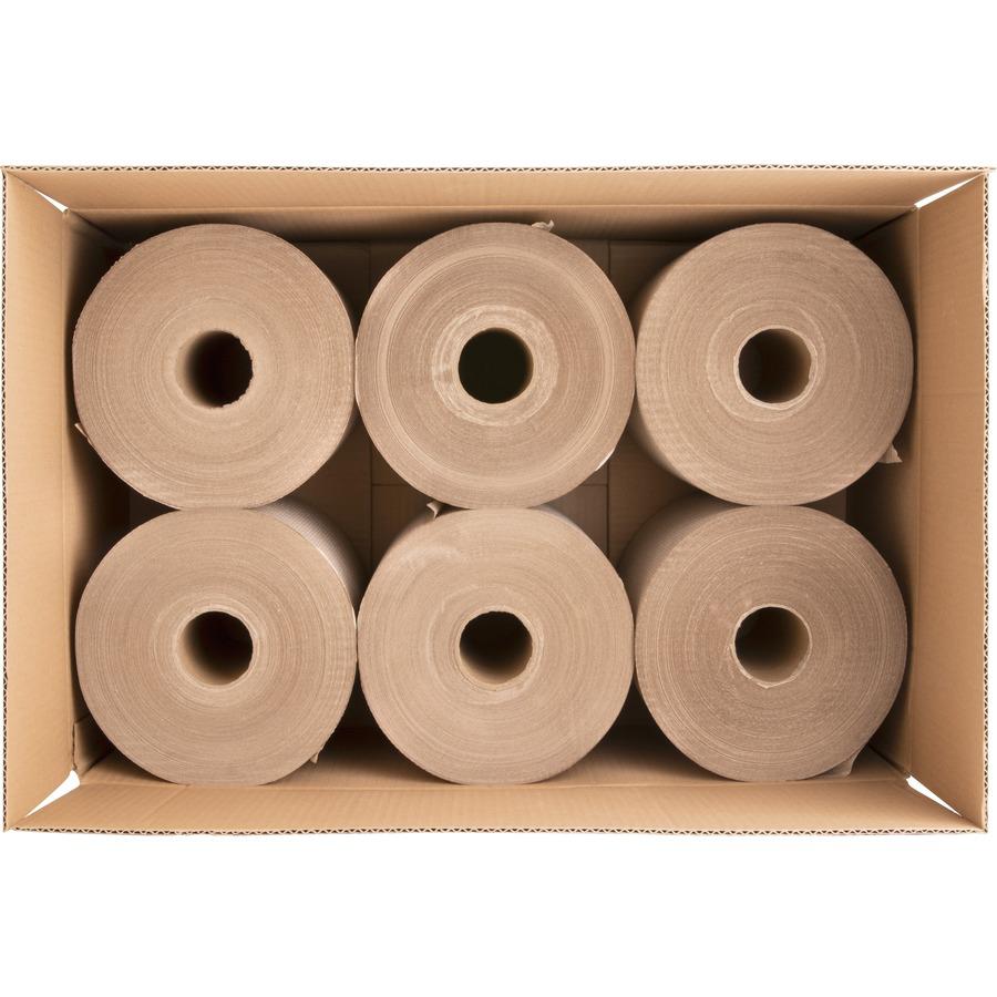 Genuine Joe Embossed Hardwound Roll Towels - 7.90" Width x 800 ft Length - 2" Core - Natural - 6 / Carton. Picture 8
