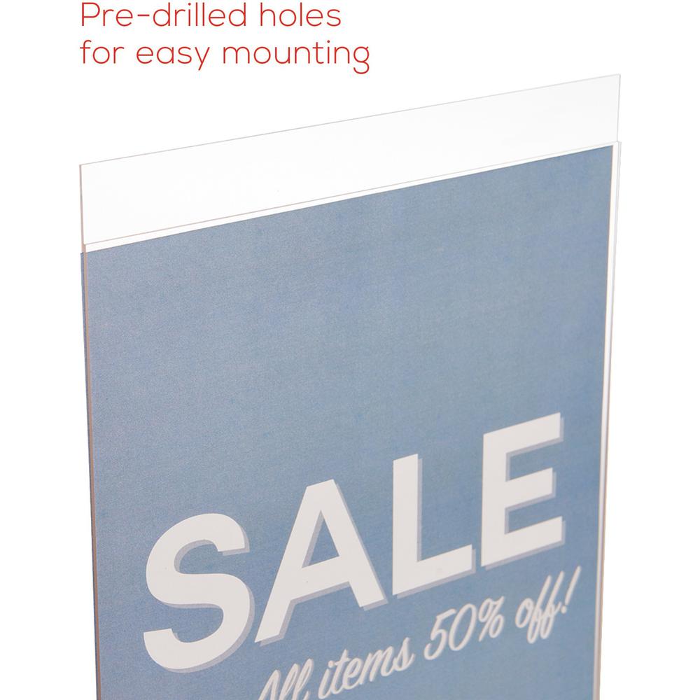 Deflecto Classic Image Wall Mount Sign Holder - 8.5" Width x 11" Height - Wall Mountable - Plastic - Clear - 1 Each. Picture 6