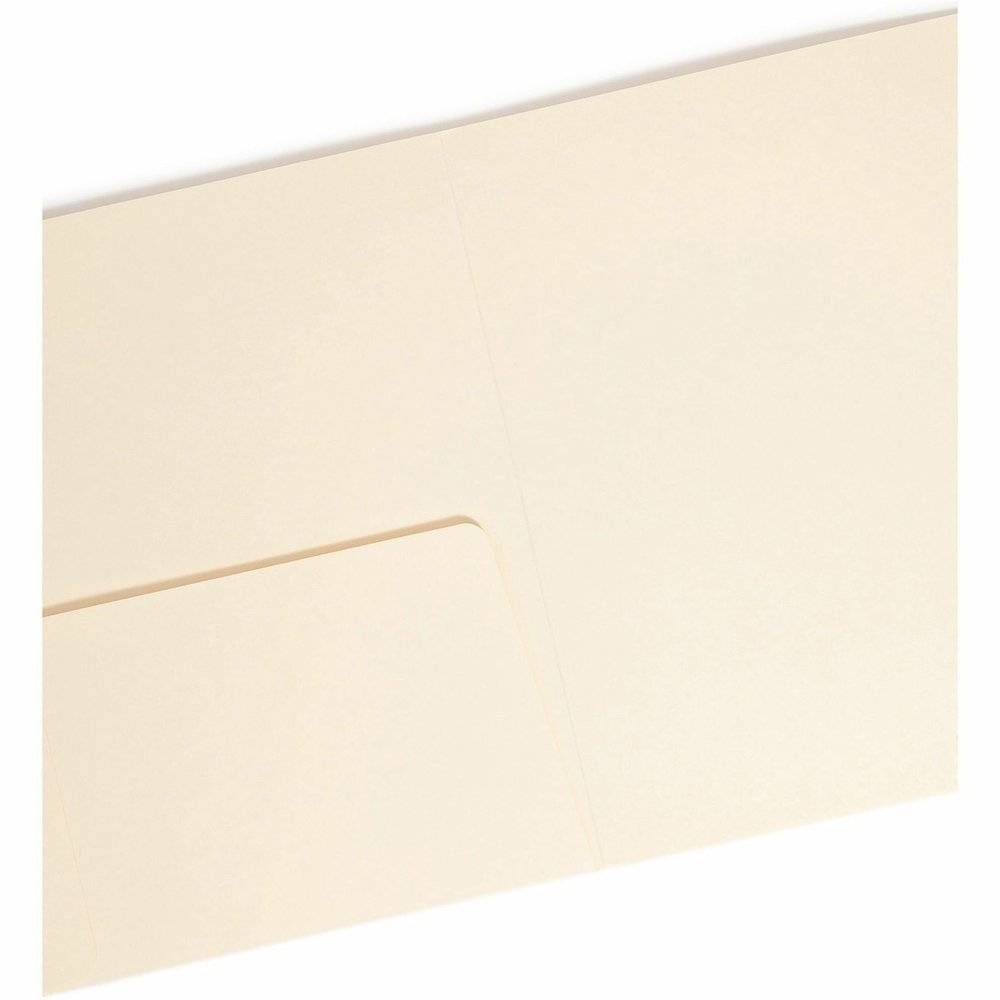 Smead Straight Tab Cut Letter Recycled Top Tab File Folder - 8 1/2" x 11" - Internal Pocket - 11 pt. - 2 Plys - Manila - Reinforced, Heavyweight - 10% Recycled - 50 / Box. Picture 12