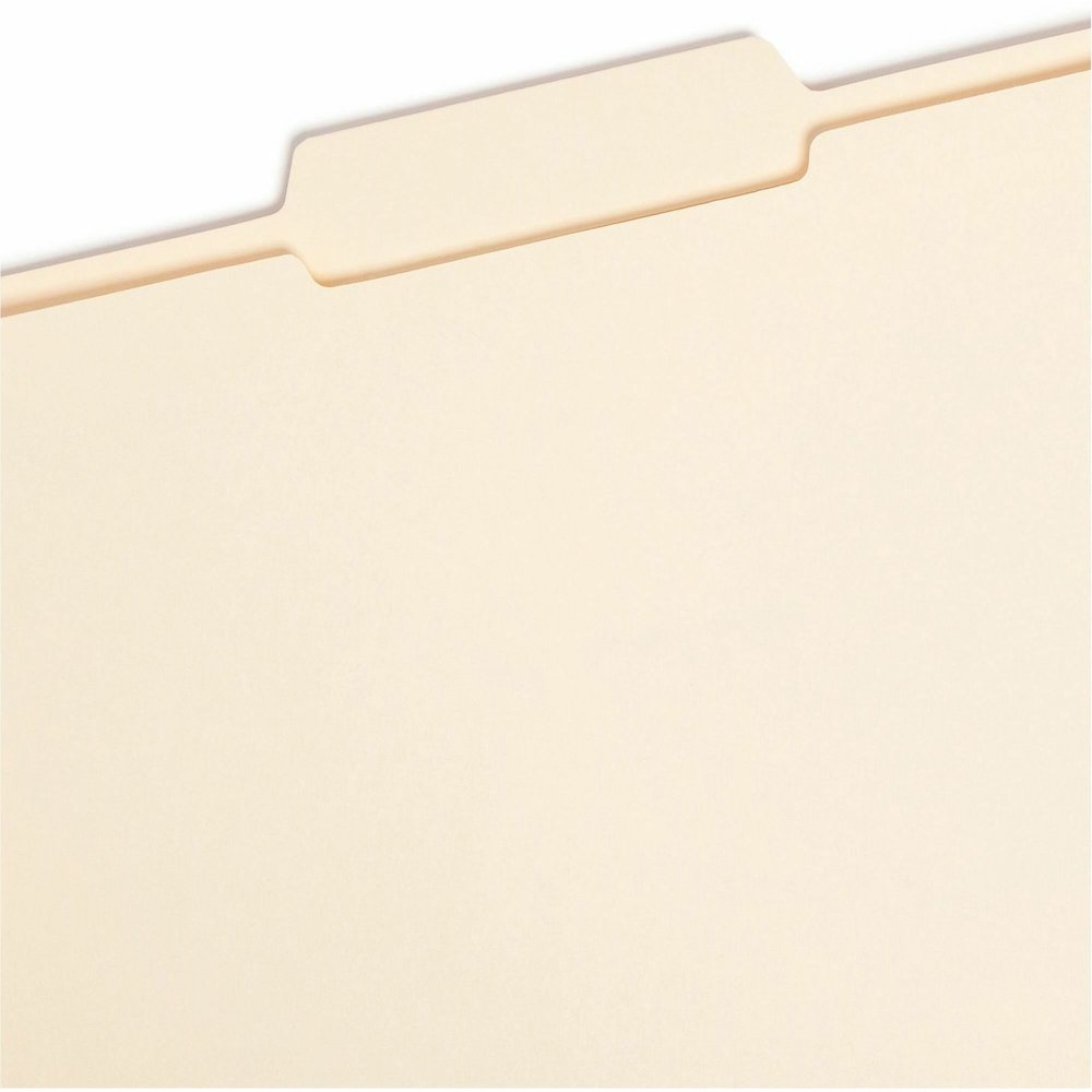 Smead 1/3 Tab Cut Letter Recycled Top Tab File Folder - 8 1/2" x 11" - 3/4" Expansion - Top Tab Location - Center Tab Position - 11 pt. - 2 Plys - Manila - Reinforced, Durable, Reinforced Tab, Rounded. Picture 9