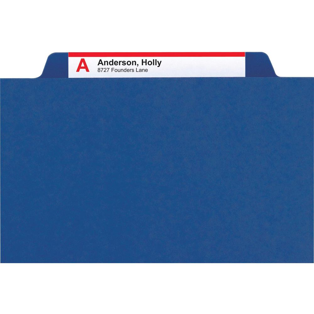 Smead SafeSHIELD 2/5 Tab Cut Letter Recycled Classification Folder - 8 1/2" x 11" - 2" Expansion - 2 x 2S Fastener(s) - 2" Fastener Capacity for Folder - Top Tab Location - Right of Center Tab Positio. Picture 5