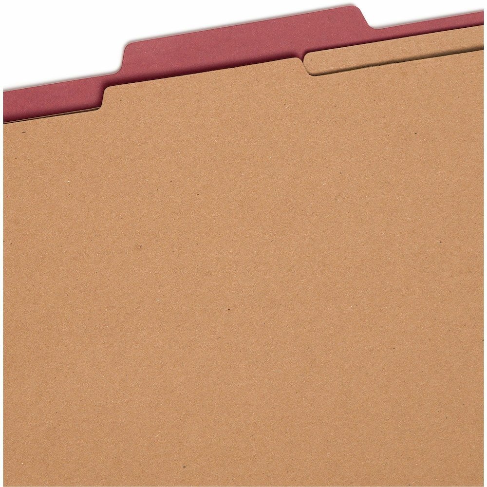 Smead SafeSHIELD 2/5 Tab Cut Letter Recycled Classification Folder - 8 1/2" x 11" - 2" Expansion - 2 x 2S Fastener - 2" for Folder - Top Tab Location - Right of Center Tab Position - 2 Divider - 25 pt. Picture 11