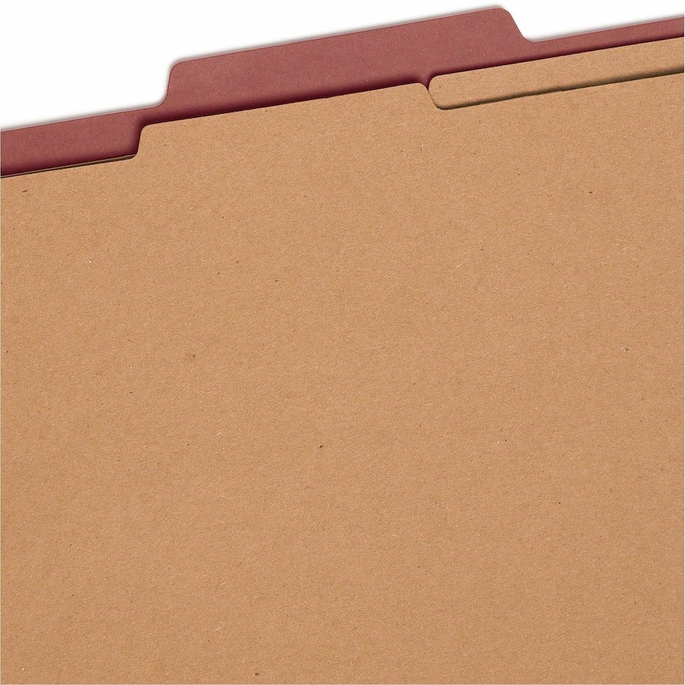 Smead SafeSHIELD 2/5 Tab Cut Letter Recycled Classification Folder - 8 1/2" x 11" - 2" Expansion - 2 x 2S Fastener - 2" for Folder - Top Tab Location - Right of Center Tab Position - 2 Divider - 25 pt. Picture 9