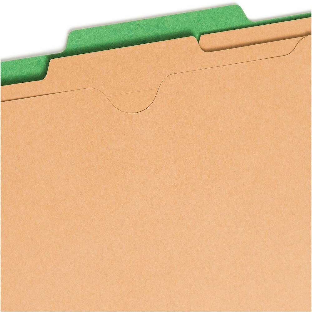 Smead SafeSHIELD 2/5 Tab Cut Letter Recycled Classification Folder - 8 1/2" x 11" - 2" Expansion - 2 x 2S Fastener - 2" for Folder - 2 Pocket - Top Tab Location - Right of Center Tab Position - 2 Divi. Picture 8