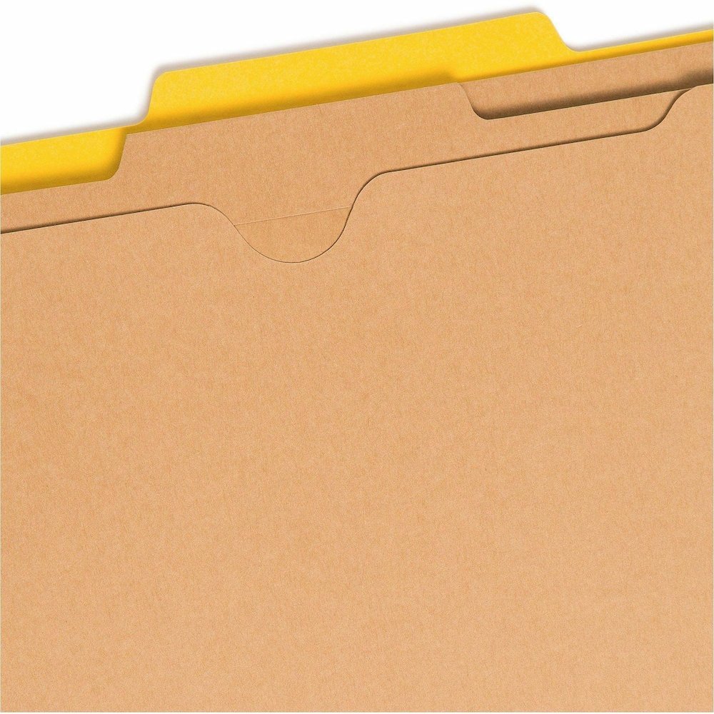 Smead SafeSHIELD 2/5 Tab Cut Letter Recycled Classification Folder - 8 1/2" x 11" - 2" Expansion - 2 x 2S Fastener - 2" for Folder - 2 Pocket - Top Tab Location - Right of Center Tab Position - 2 Divi. Picture 11