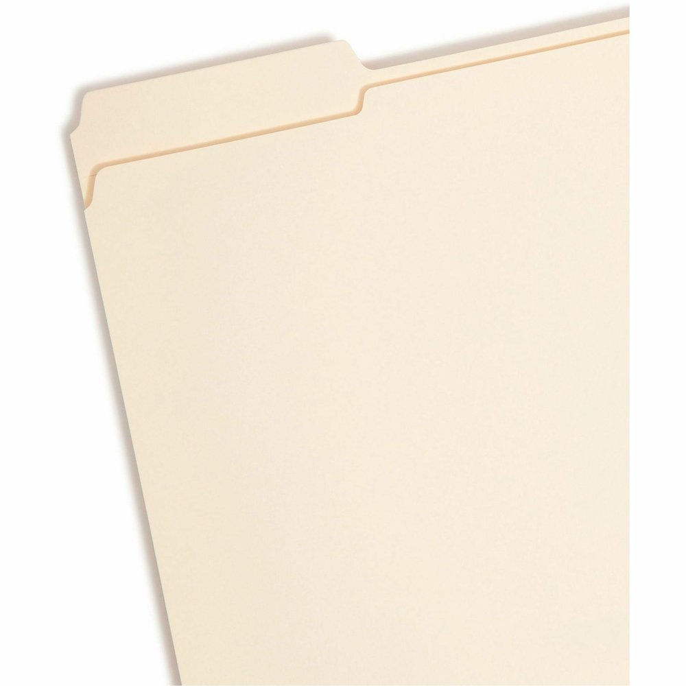 Smead 1/3 Tab Cut Letter Recycled Fastener Folder - 8 1/2" x 11" - 3/4" Expansion - 1 x 2K Fastener - 2" for Folder - Top Tab Location - Assorted Tab Position - 11 pt. - 2 Plys - Manila - Reinforced T. Picture 11