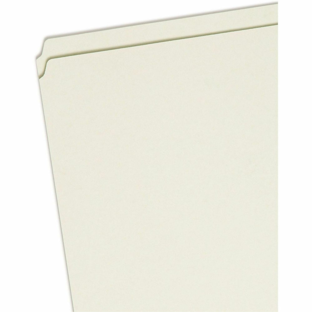 Smead Straight Tab Cut Letter Recycled Fastener Folder - 8 1/2" x 11" - 2" Expansion - 2 x 2S Fastener - 2" for Folder - 25 pt. - Pressboard - Gray/Green - Tear Resistant - 100% Recycled - 25 / Box. Picture 8