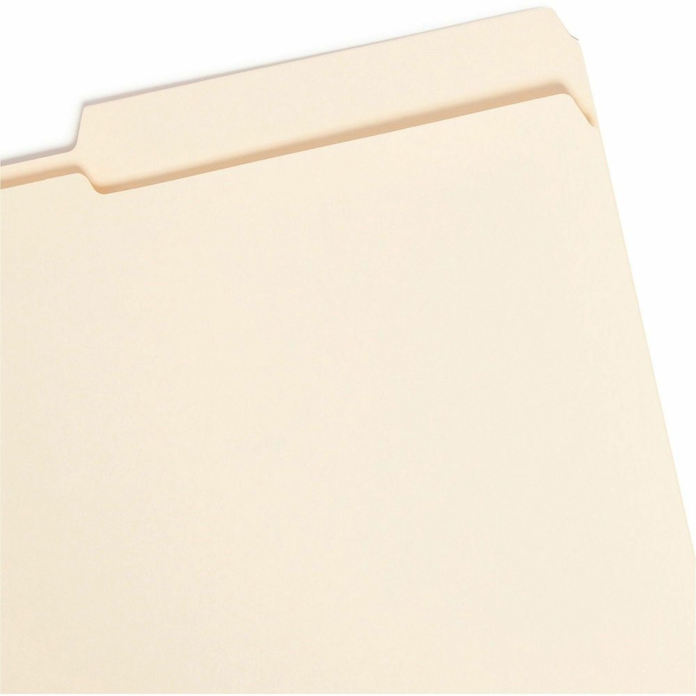 Smead 2/5 Tab Cut Legal Recycled Top Tab File Folder - 8 1/2" x 14" - 3/4" Expansion - Top Tab Location - Right Tab Position - 11 pt. - 2 Plys - Manila - Rounded Corner, Durable, Reinforced Tab - 10% . Picture 9