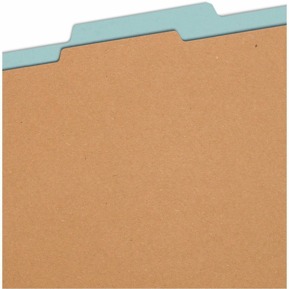 Smead SafeSHIELD 2/5 Tab Cut Legal Recycled Classification Folder - 8 1/2" x 14" - 2" Expansion - 2 x 2S Fastener - 2" for Folder - Top Tab Location - Right of Center Tab Position - 1 Divider - 25 pt.. Picture 11
