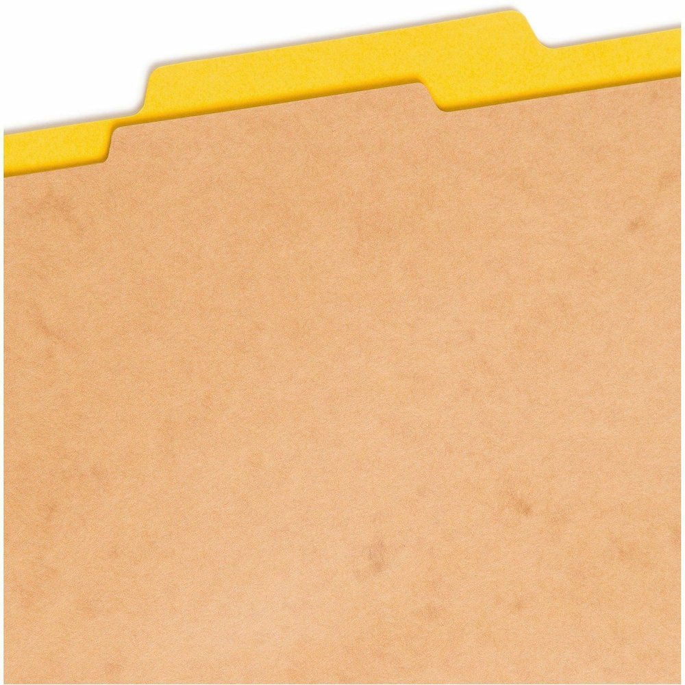 Smead SafeSHIELD 2/5 Tab Cut Legal Recycled Classification Folder - 8 1/2" x 14" - 2" Expansion - 2 x 2S Fastener - 2" for Folder - Top Tab Location - Right of Center Tab Position - 1 Divider - 25 pt.. Picture 8