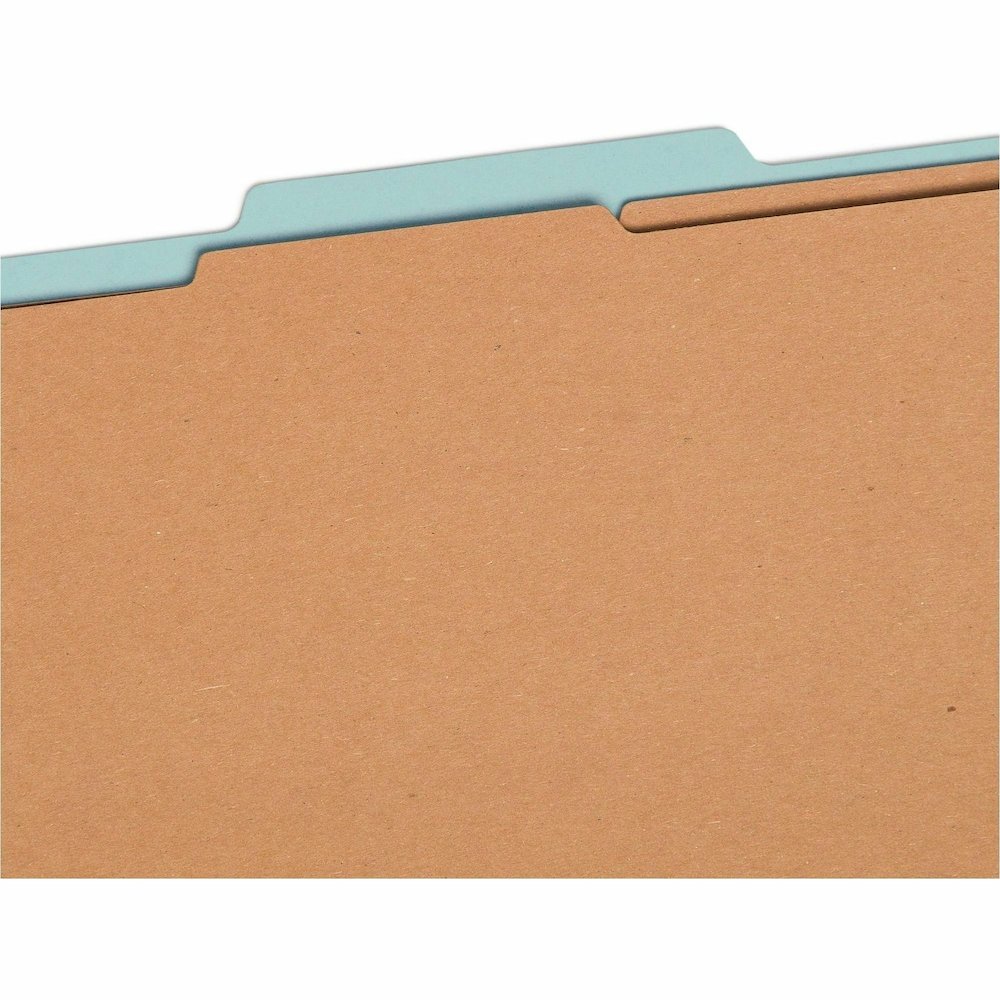 Smead SafeSHIELD 2/5 Tab Cut Legal Recycled Classification Folder - 8 1/2" x 14" - 2" Expansion - 2 x 2S Fastener - 2" for Folder - Top Tab Location - Right of Center Tab Position - 2 Divider - 25 pt.. Picture 5