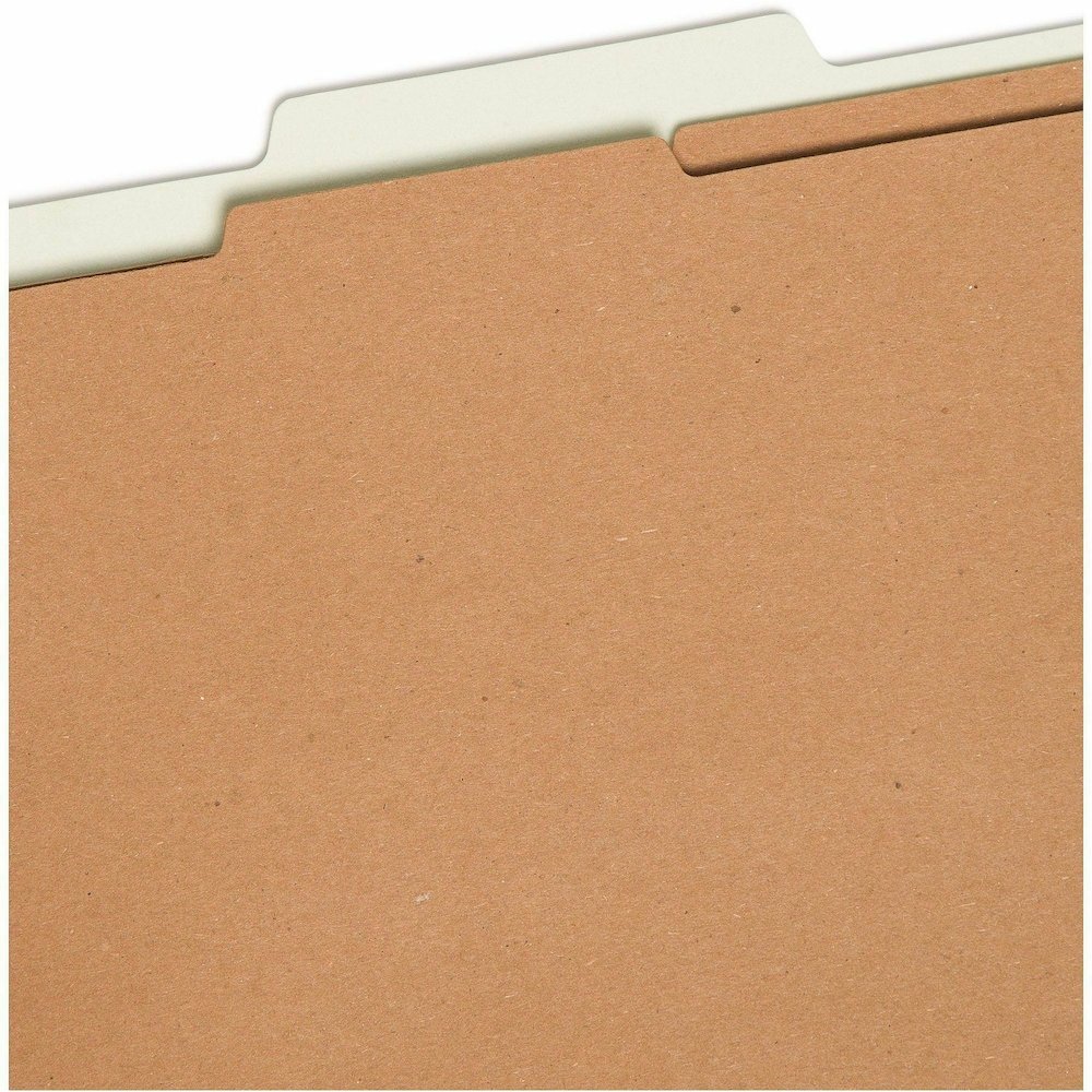 Smead SafeSHIELD 2/5 Tab Cut Legal Recycled Classification Folder - 8 1/2" x 14" - 2" Expansion - 2 x 2S Fastener - 2" for Folder - Top Tab Location - Right of Center Tab Position - 2 Divider - 25 pt.. Picture 8