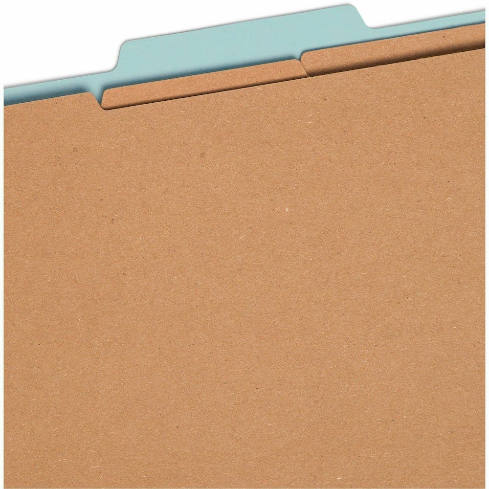 Smead SafeSHIELD 2/5 Tab Cut Legal Recycled Classification Folder - 8 1/2" x 14" - 3" Expansion - 2 x 2S Fastener - 2" for Folder - Top Tab Location - Right of Center Tab Position - 3 Divider - 25 pt.. Picture 11