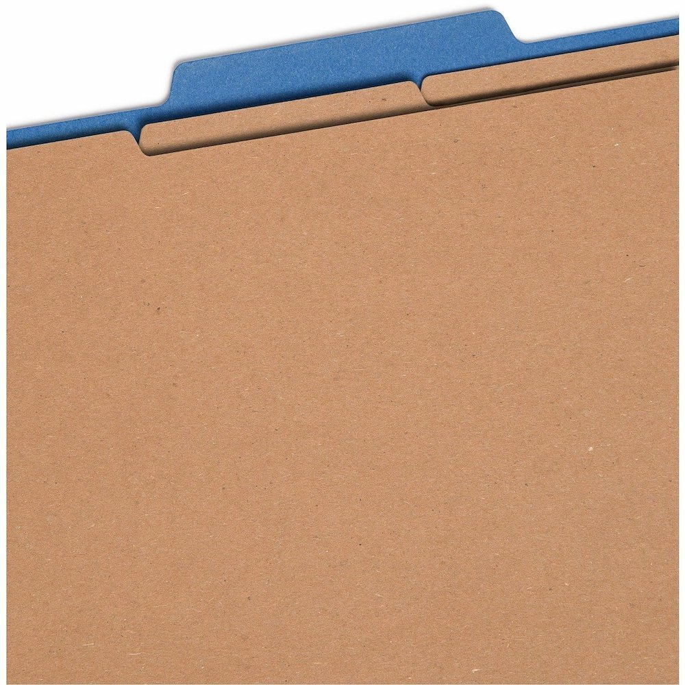 Smead SafeSHIELD 2/5 Tab Cut Legal Recycled Classification Folder - 8 1/2" x 14" - 3" Expansion - 2 x 2S Fastener - 2" for Folder - Top Tab Location - Right of Center Tab Position - 3 Divider - 25 pt.. Picture 11