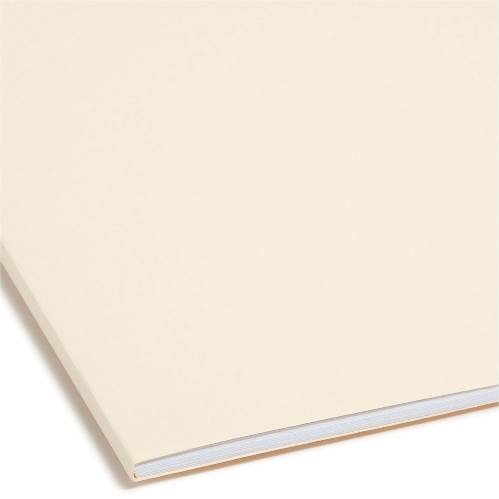 Smead 1/3 Tab Cut Legal Recycled Fastener Folder - 8 1/2" x 14" - 3/4" Expansion - 2 x 2K Fastener - 2" for Folder - Top Tab Location - Assorted Tab Position - 11 pt. - 2 Plys - Manila - Reinforced Ta. Picture 12