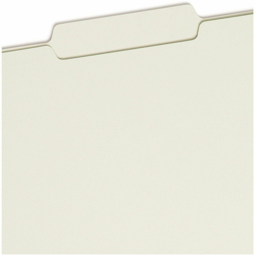 Smead 2/5 Tab Cut Legal Recycled Fastener Folder - 8 1/2" x 14" - 2" Expansion - 2 x 2S Fastener - 2" for Folder - Top Tab Location - Right of Center Tab Position - 25 pt. - Pressboard - Gray, Green -. Picture 8