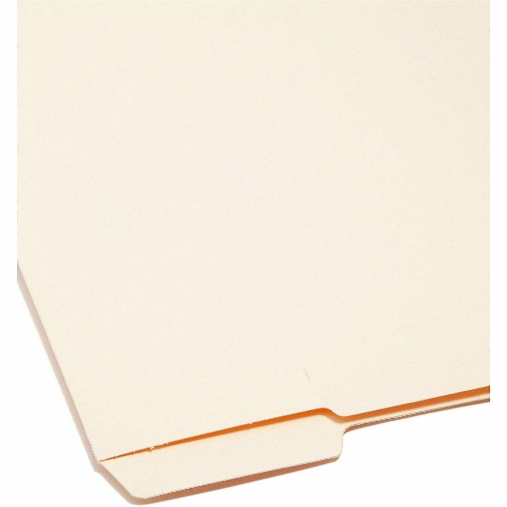 Smead Shelf-Master 1/3 Tab Cut Letter Recycled End Tab File Folder - 8 1/2" x 11" - 3/4" Expansion - End Tab Location - Assorted Tab Position - 11 pt. - 2 Plys - Manila - Reinforced Tab, Embossed - 10. Picture 9