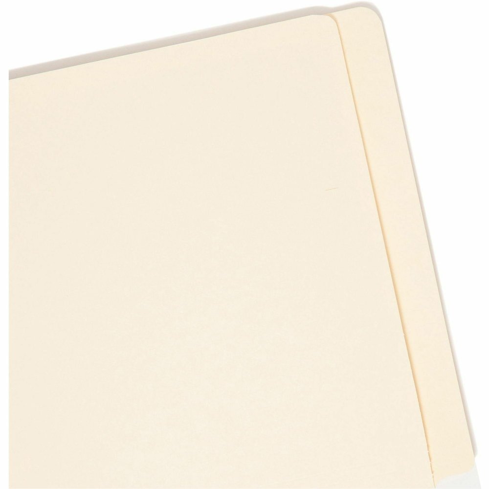 Smead Straight Tab Cut Letter Recycled End Tab File Folder - 8 1/2" x 11" - 3/4" Expansion - 14 pt. - 2 Plys - Manila - Embossed - 10% Recycled - 100 / Box. Picture 7