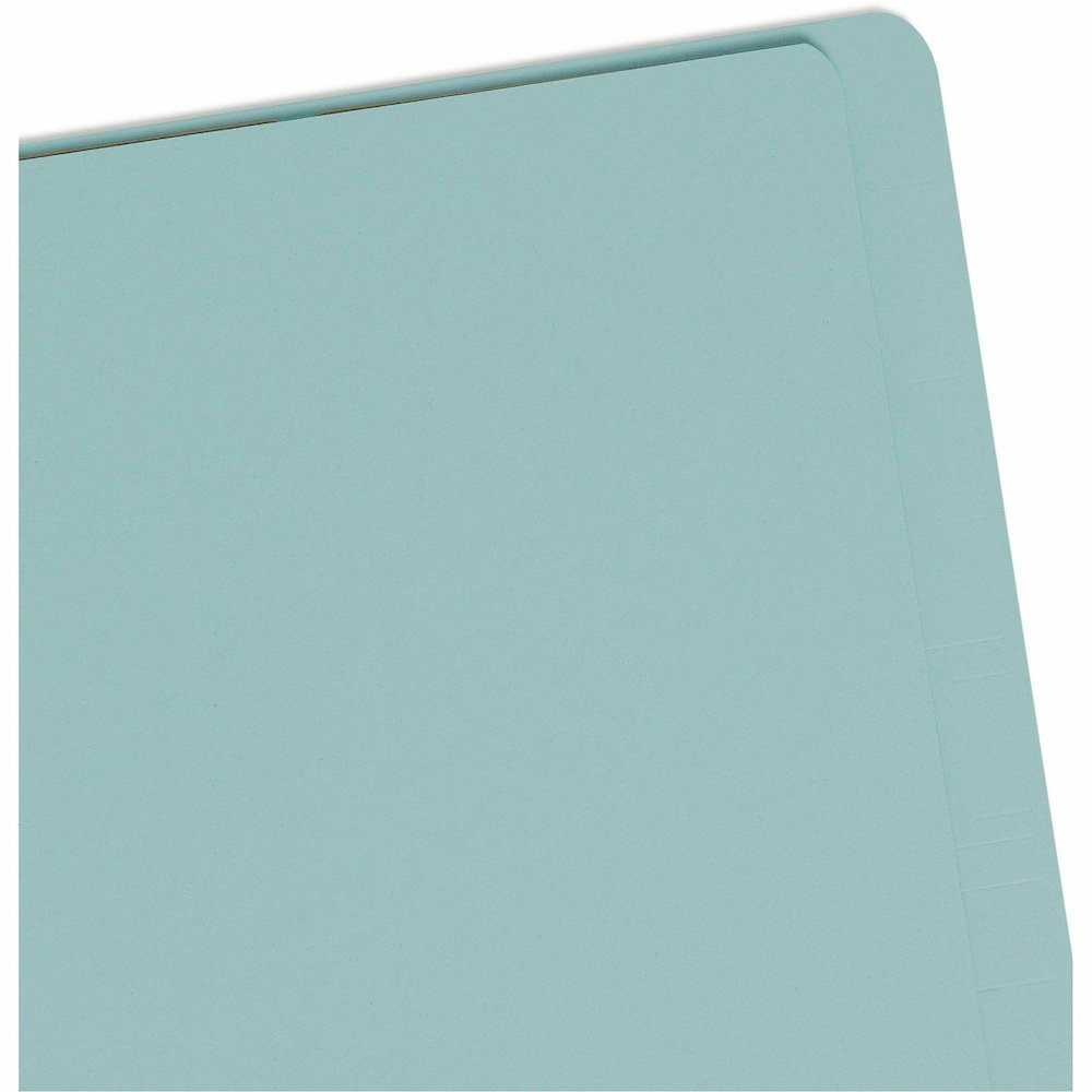Smead Straight Tab Cut Letter Recycled Classification Folder - 8 1/2" x 11" - 2" Expansion - 2 x 2S Fastener - 2" for Folder - End Tab Location - 2 Divider - 25 pt. - Pressboard - Blue - 100% Recycled. Picture 7