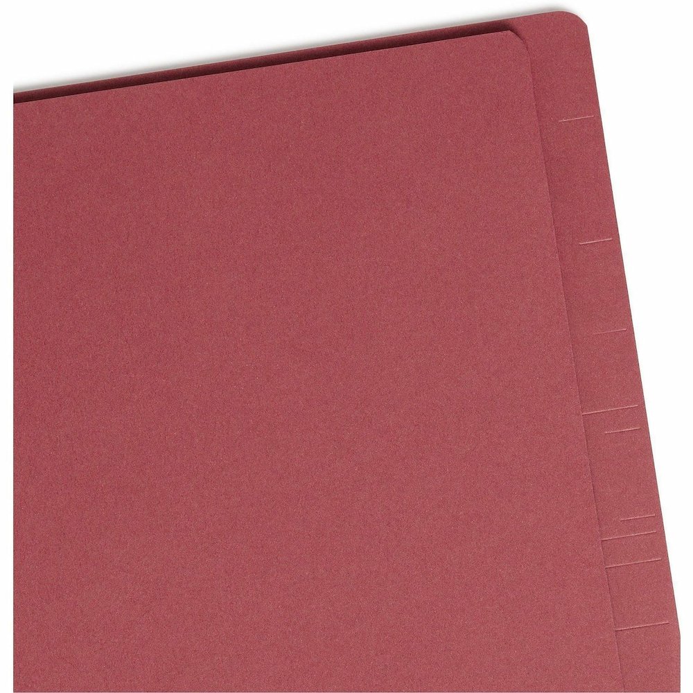 Smead Straight Tab Cut Letter Recycled Classification Folder - 8 1/2" x 11" - 2" Expansion - 2 x 2S Fastener - 2" for Folder - End Tab Location - 2 Divider - 25 pt. - Pressboard - Bright Red - 100% Re. Picture 7