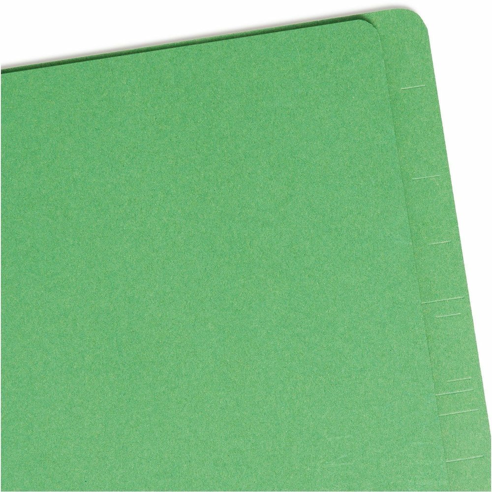 Smead Straight Tab Cut Letter Recycled Classification Folder - 8 1/2" x 11" - 2" Expansion - 2 x 2S Fastener - 2" for Folder - End Tab Location - 2 Divider - 25 pt. - Pressboard - Green - 100% Recycle. Picture 7