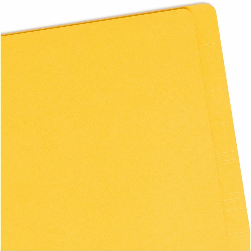Smead Straight Tab Cut Letter Recycled Classification Folder - 8 1/2" x 11" - 2" Expansion - 2 x 2S Fastener - 2" for Folder - End Tab Location - 2 Divider - 23 pt. - Pressboard - Yellow - 100% Recycl. Picture 6