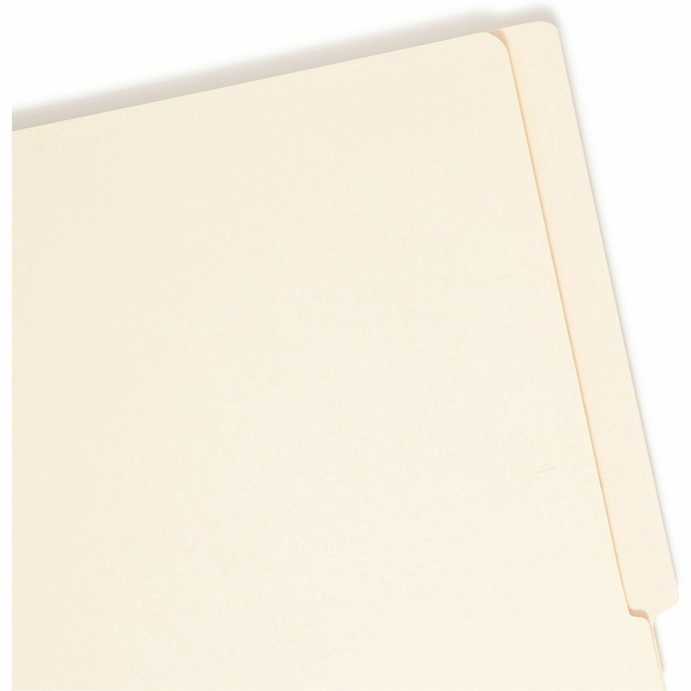 Smead Straight Tab Cut Letter Recycled Fastener Folder - 8 1/2" x 11" - 3/4" Expansion - 2 x 2B Fastener - 2" for Folder - End Tab Location - 11 pt. - 2 Plys - Manila - Reinforced Tab, Embossed - 10% . Picture 9