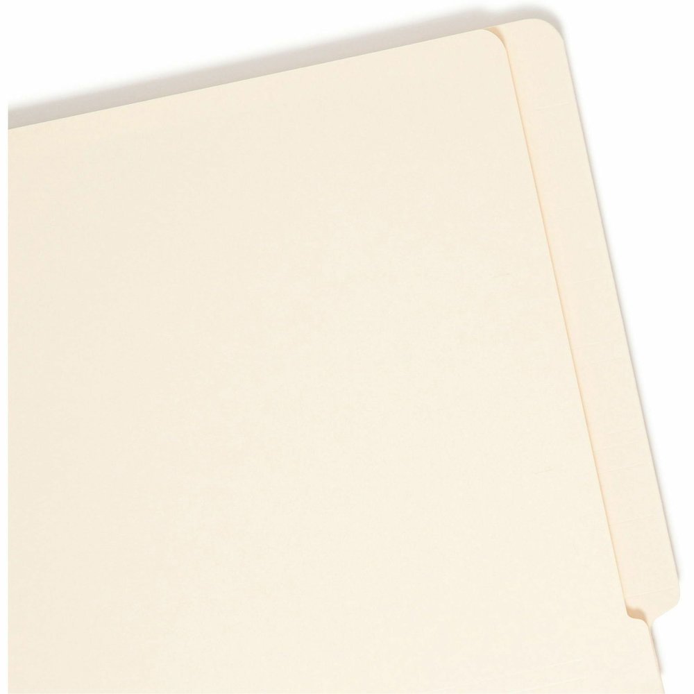 Smead Straight Tab Cut Letter Recycled Fastener Folder - 8 1/2" x 11" - 3/4" Expansion - 2 x 2B Fastener - 2" for Folder - End Tab Location - 14 pt. - 2 Plys - Manila - Embossed - 10% Recycled - 50 / . Picture 8