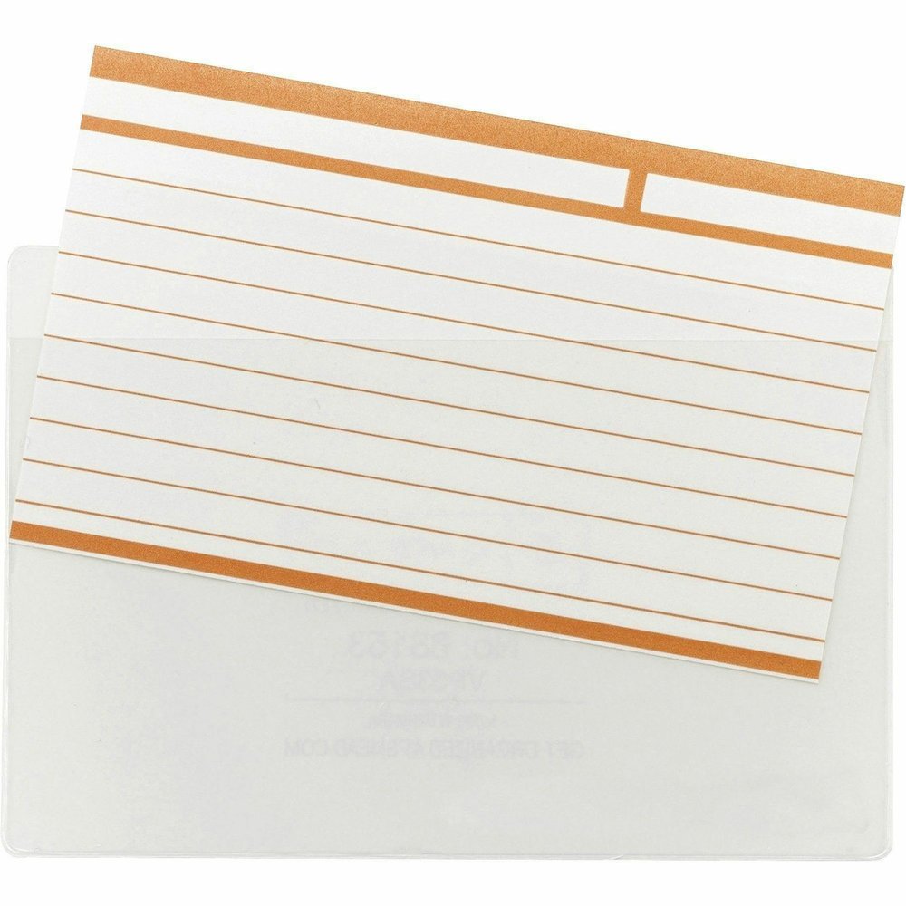 Smead Self-Adhesive Pockets - For 5 5/16" x 3 5/8" Sheet - Clear - Poly - 100 / Box. Picture 14