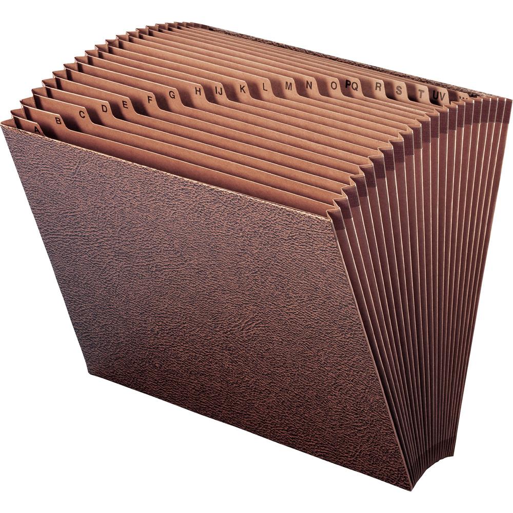 Smead Letter Yes Expanding File - 8 1/2" x 11" - 7/8" Expansion - 21 Pocket - Redrope - Tear Resistant Gusset - 30% Recycled - 1 Each. Picture 7