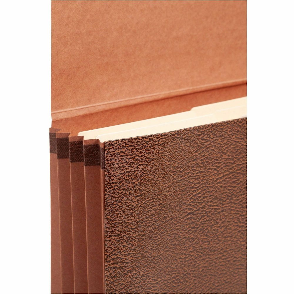 Smead Legal Recycled File Wallet - 8 1/2" x 14" - 3 1/2" Expansion - Redrope - Elastic Closure, Reinforced Gusset, Flap - 30% Recycled - 1 Each. Picture 14