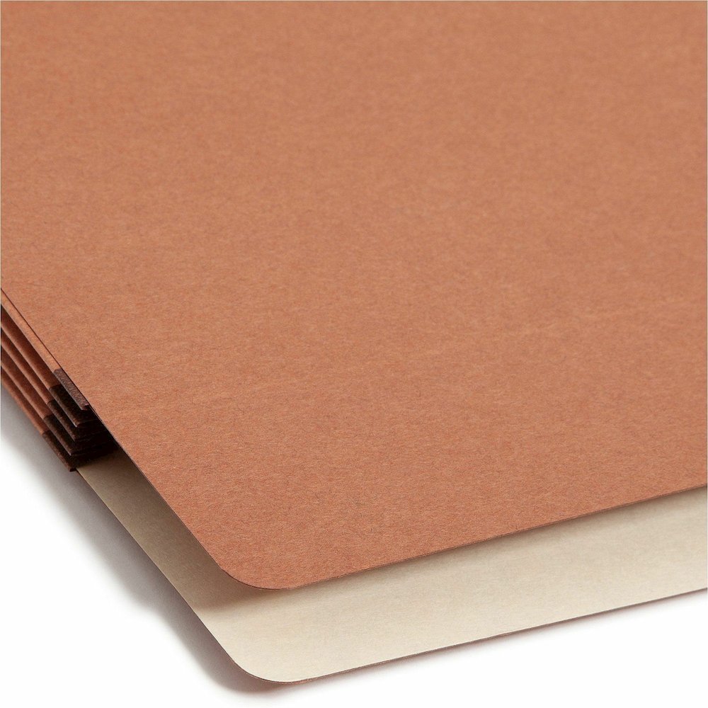 Smead Straight Tab Cut Letter Recycled File Pocket - 8 1/2" x 11" - 3 1/2" Expansion - Top Tab Location - 12.5 pt. - Redrope - Tear Proof, Tear Resistant, Rounded Corner, Reinforced Gusset - 30% Recyc. Picture 9